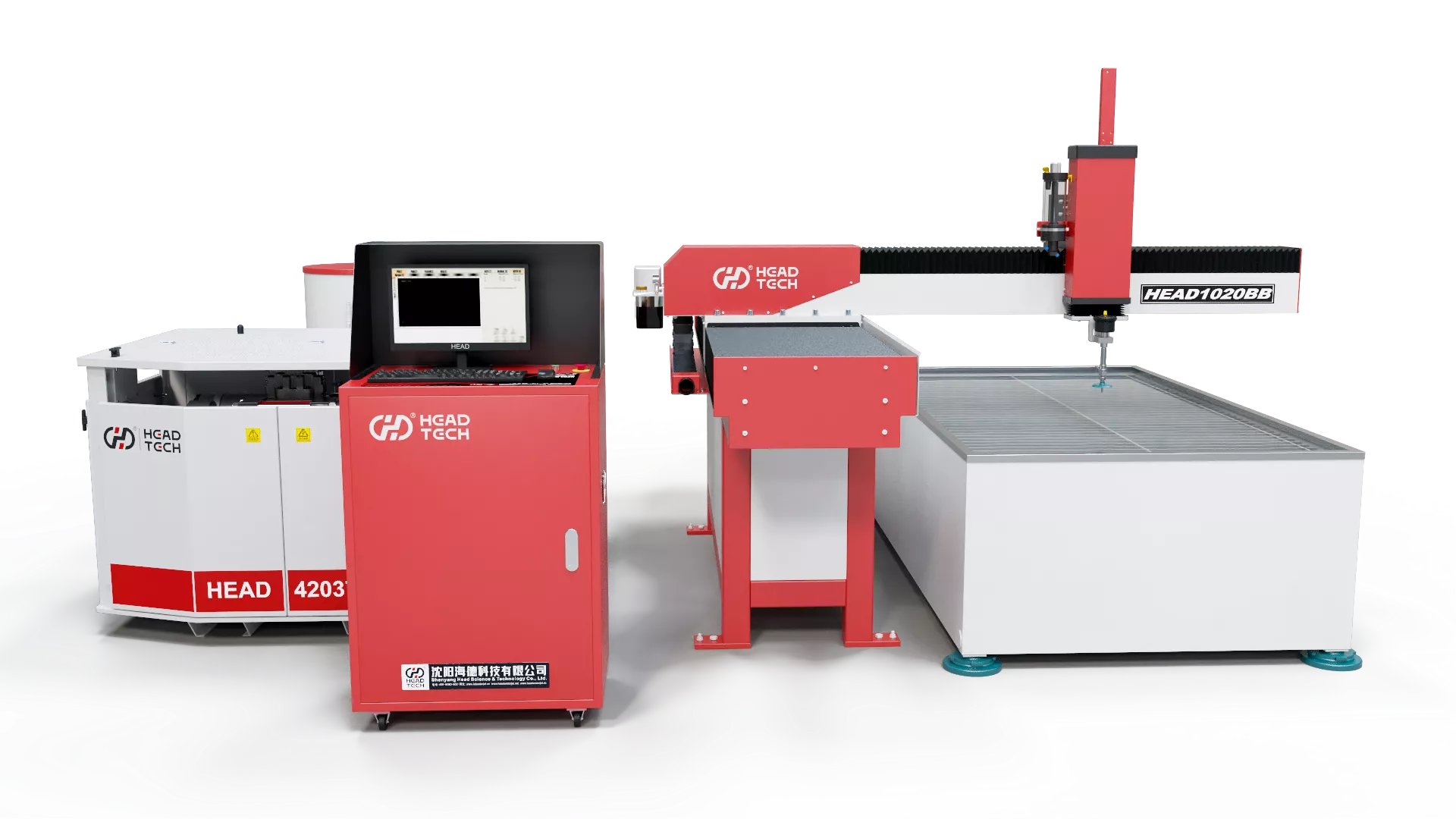 ชุดเครื่องตัดด้วยแรงดันน้ำ พร้อมชุดควบคุม CNC ปั๊มแรงดันสูง และถังพ่นทราย